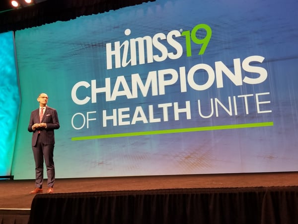 Dr. Christopher Ross delivers an opening keynote at HIMSS