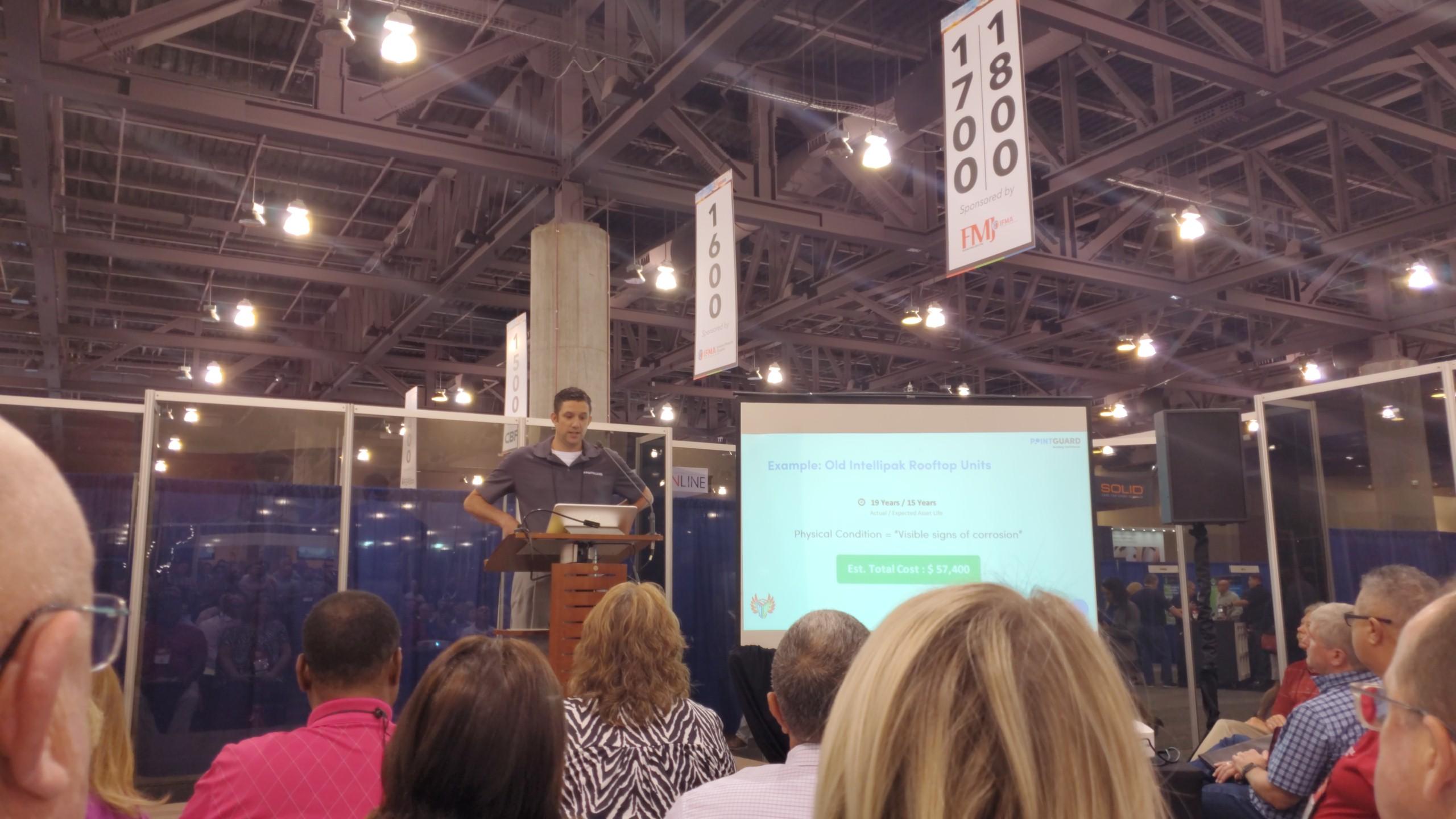 Derek McGarry leads a session on how condition-based analytics help facility managers